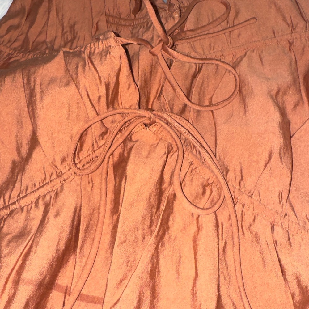 Frame Denim Rust Sleeveless Blouse - Picture 12 of 13